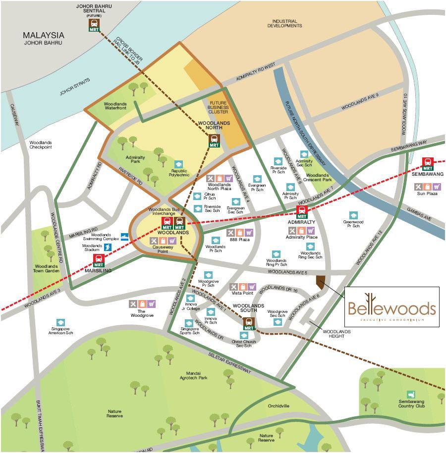 Bellewoods Location map