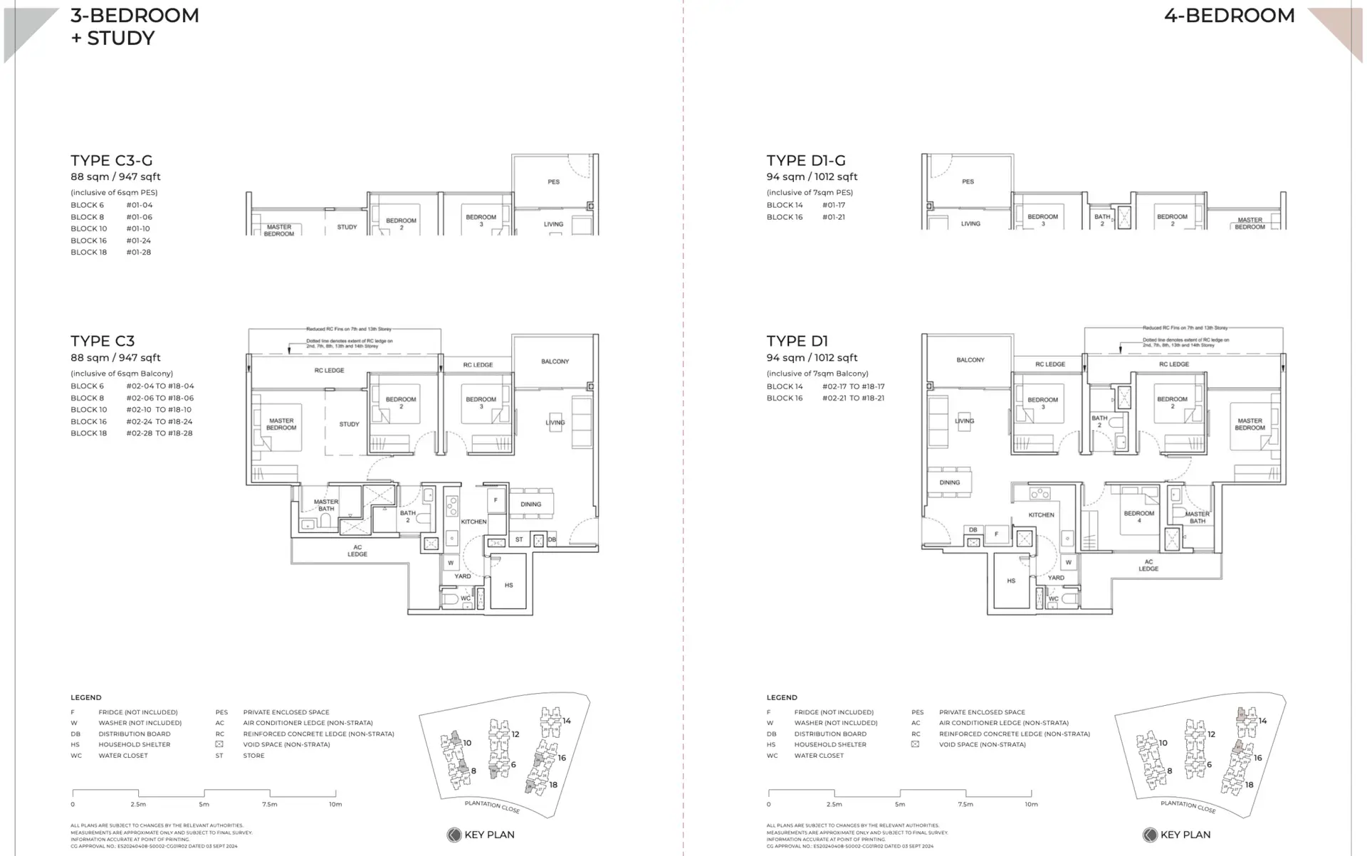 Novo Place 3+Study & 4 Bedroom Floor Plan